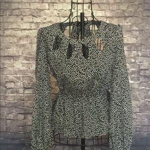 Candie’s Black & White heart blouse